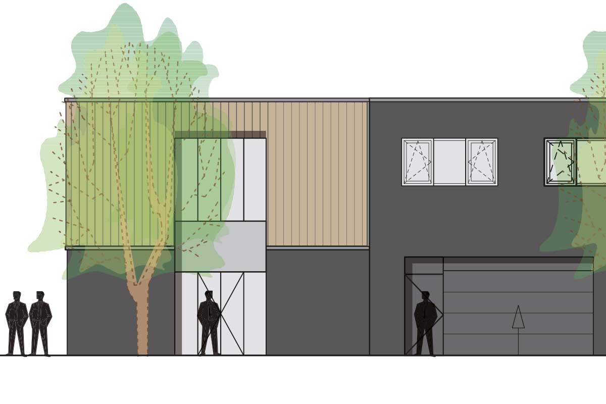 Aanzicht van het ontwerp van Vlasveen